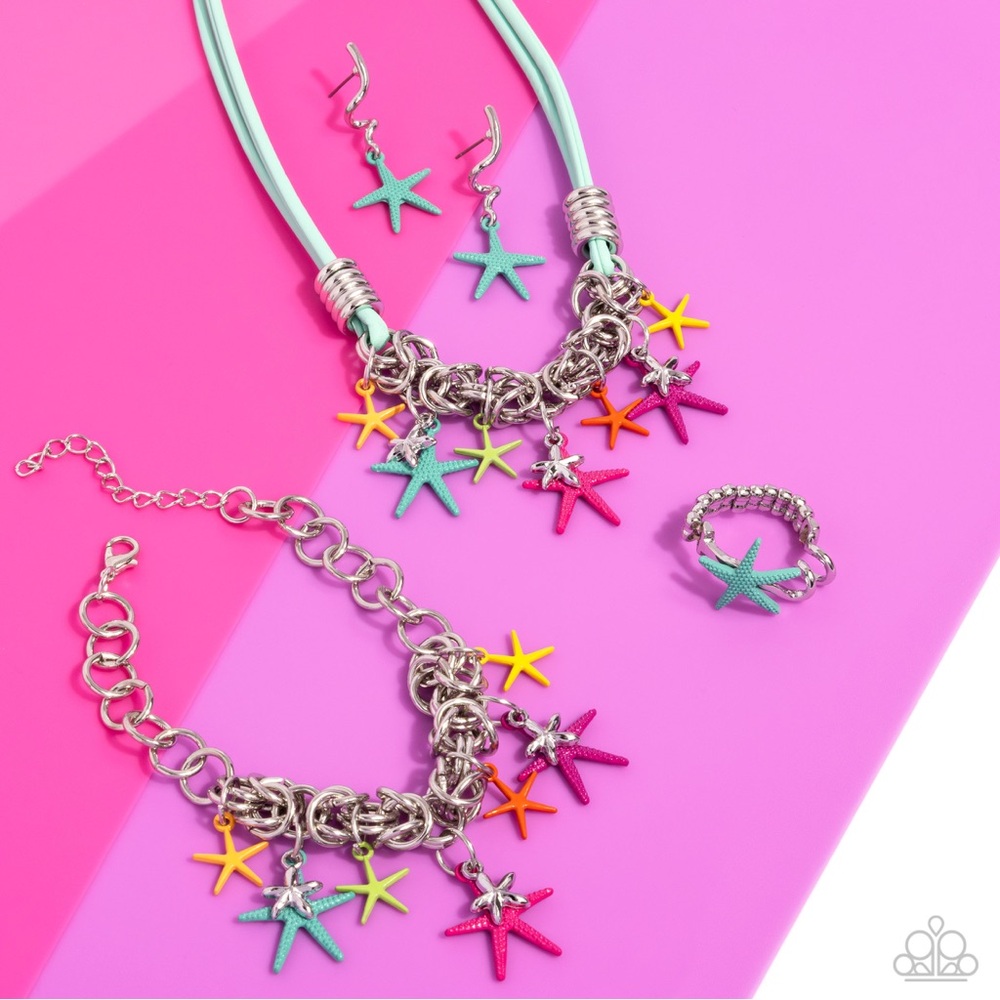 Paparazzi Multicolor Starfish Jewelry Set